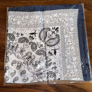 New in packaging Sparking  For Love navy blue, white, black & gray square scarf